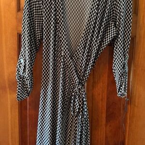 Calvin Klein Monochrome Diamond Pattern Dress